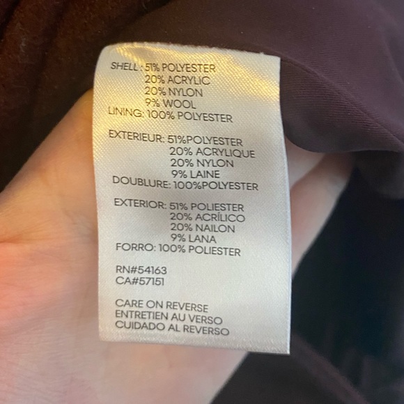 Calvin Klein Walker Coat in Bordeaux - Picture 16 of 16